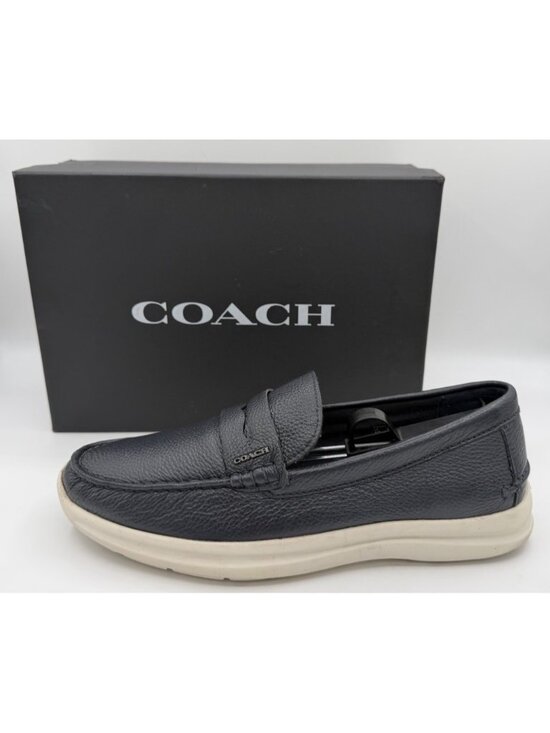 Coach Hybrid Driver Loafers Men’s Size 8.5D Dark Navy Blue Leather Slip On main image 12